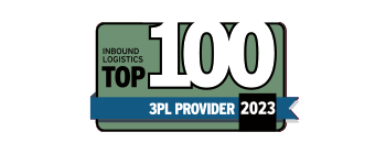 Logo du palmarès des 100 meilleurs fournisseurs 3PL en 2022 de Inbound Logistics 