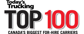 Todays' Trucking Top 100 Biggest for Hire Carriers award logo