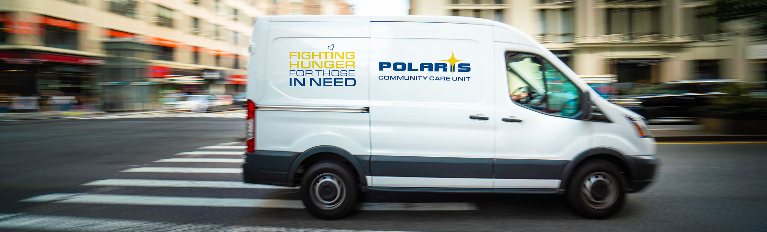 Polaris Community Care Unit van driving across Greater Toronto Area communities